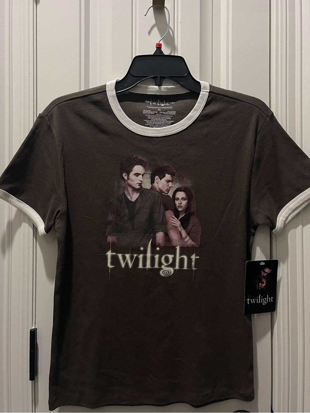 Twilight Graphic Tee - Brown with White Trim